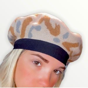 NEW Cheetah Leopard Print Beret Hat